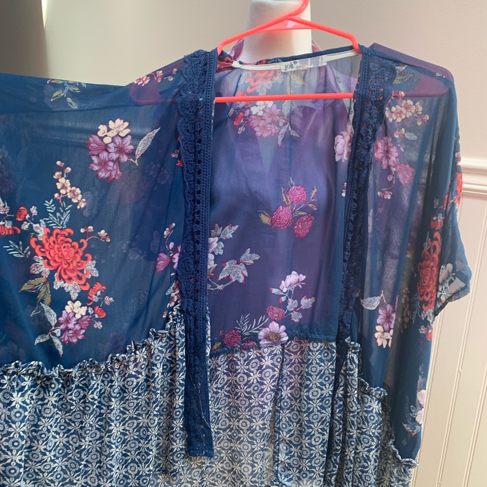 Jolt Multicolor Sheer Kimono